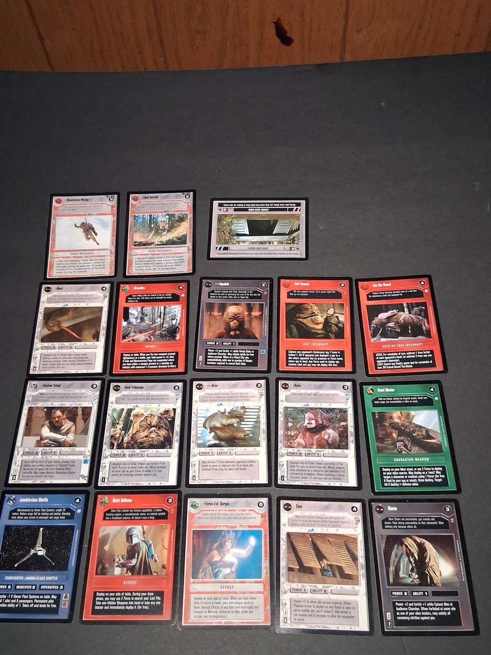 STAR WARS CCG mix LOT OF 18 LIGHT SIDE AND DARK SIDE Decipher